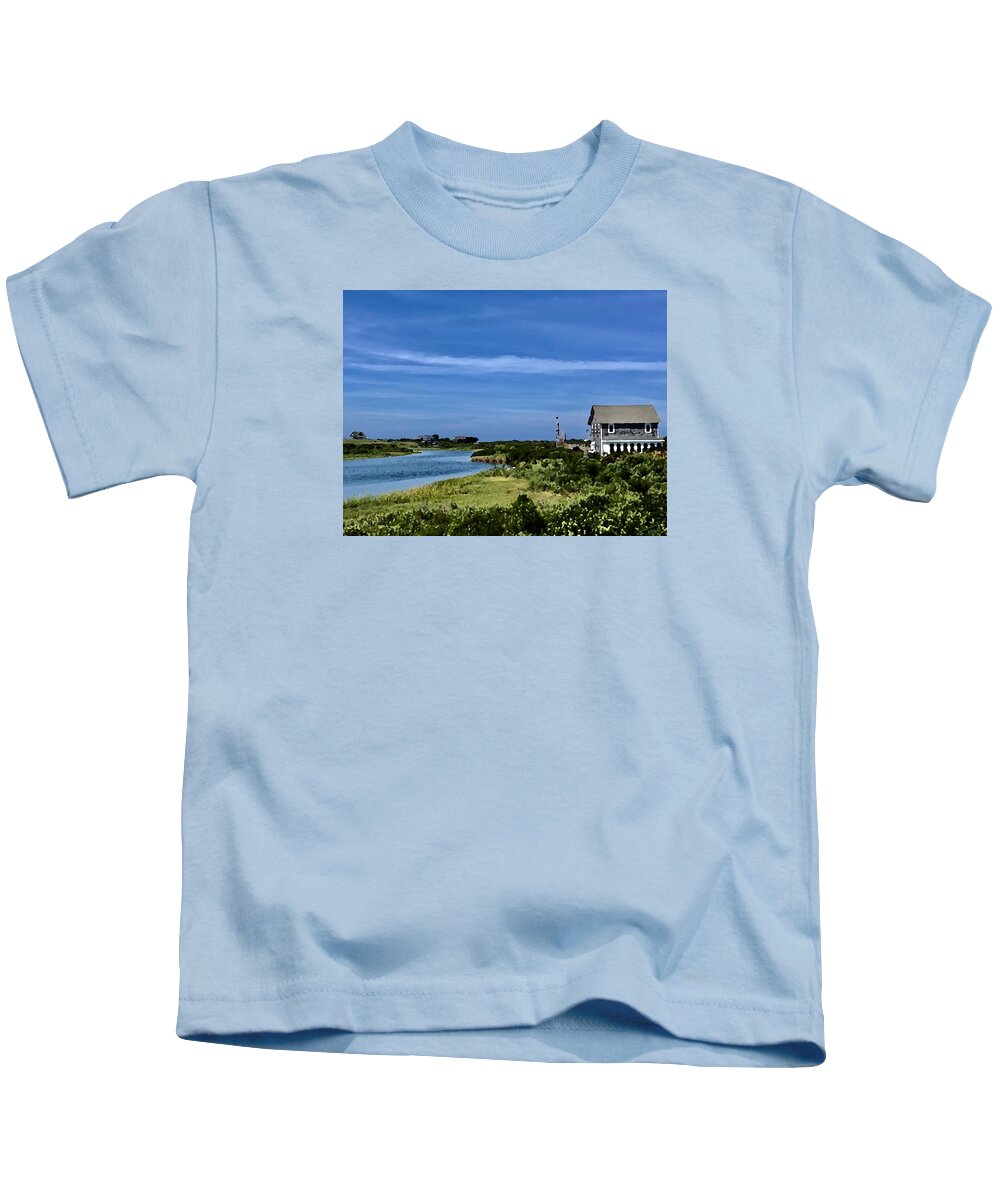 Pond Kids T-Shirt featuring the photograph Block Island Serenity by Tom Johnson
