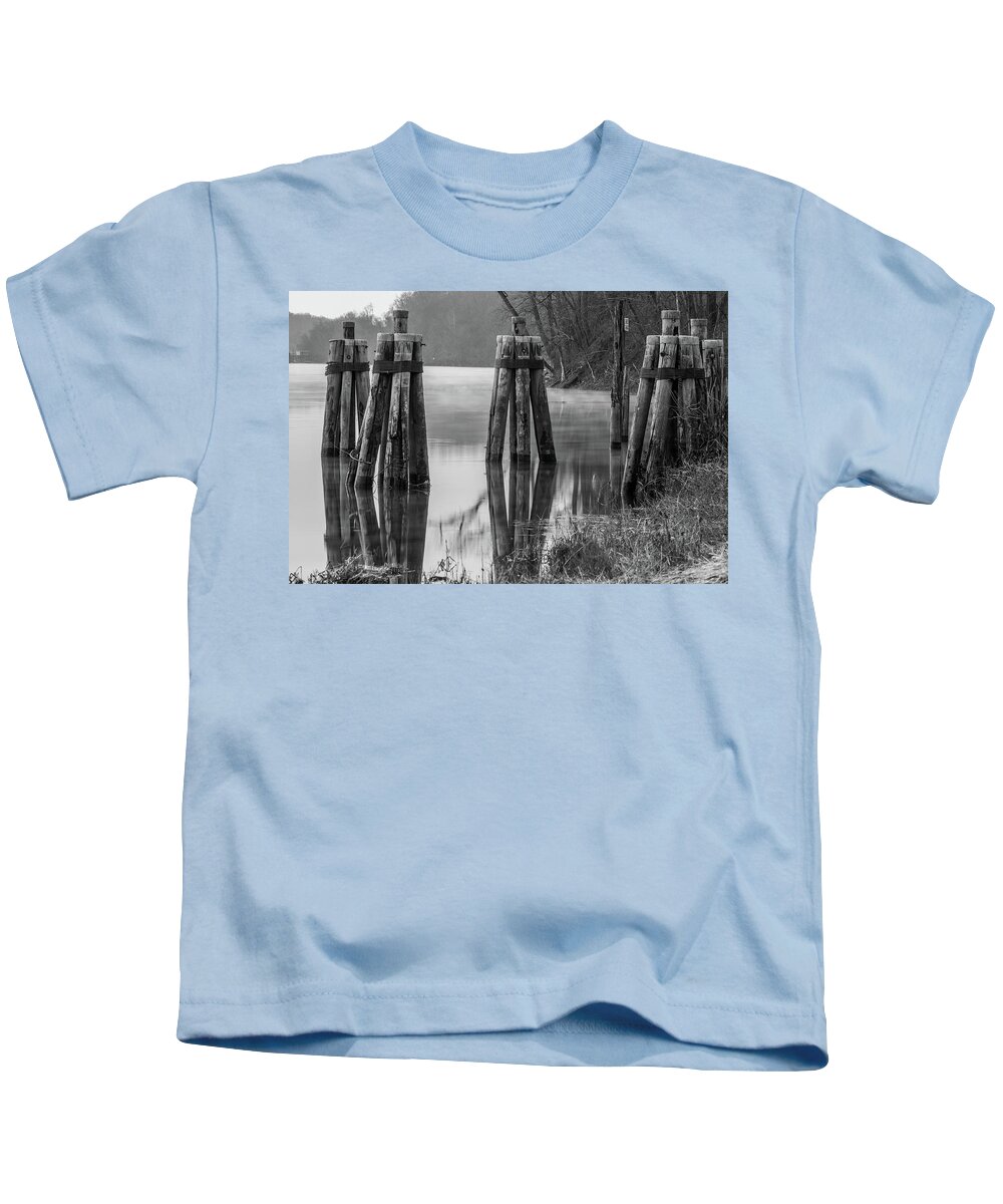 Morning Kids T-Shirt featuring the photograph Connecticut River at Dawn by Kyle Lee