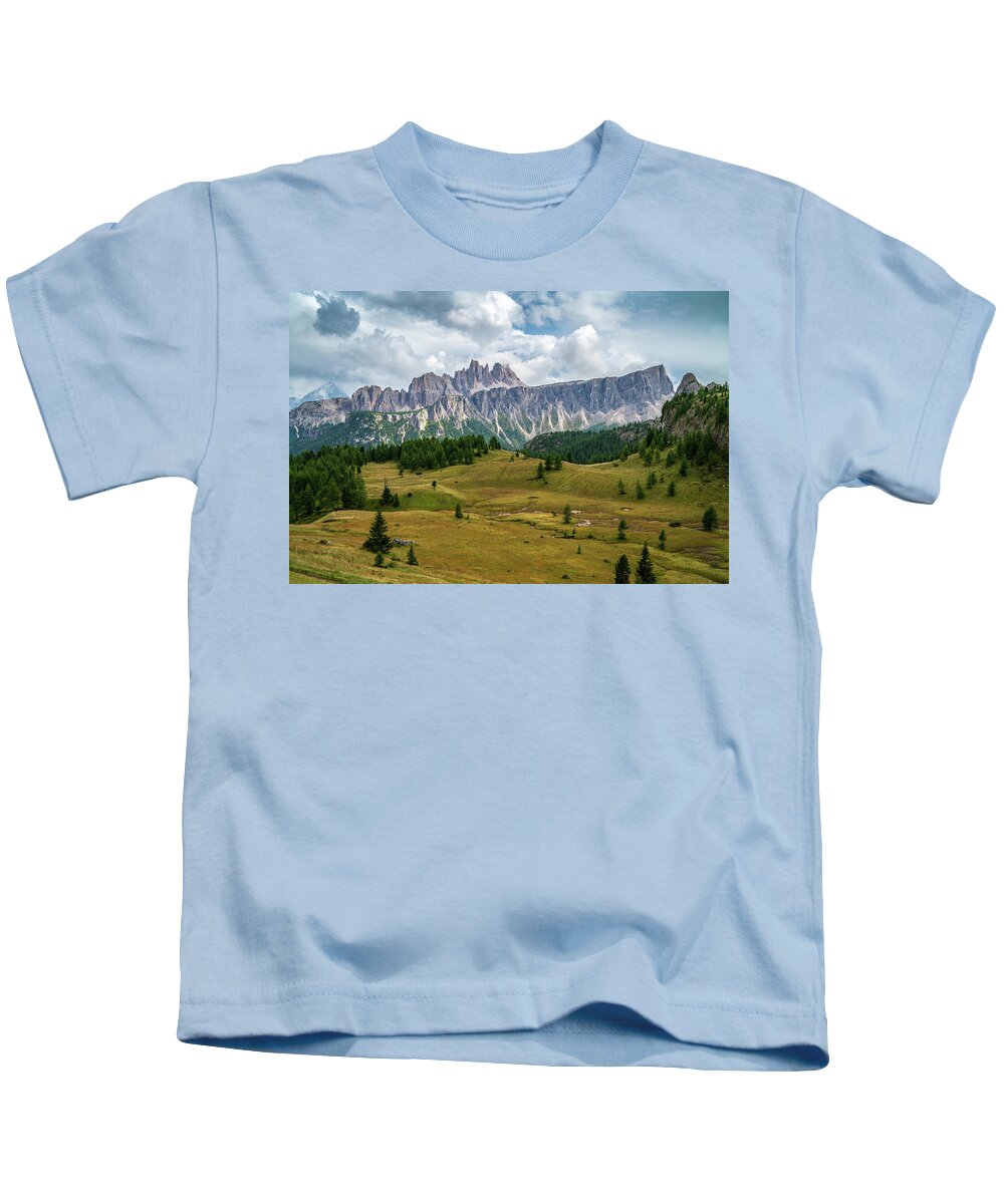 Cima D'ambrizzola Kids T-Shirt featuring the photograph Croda da Lago by James Billings