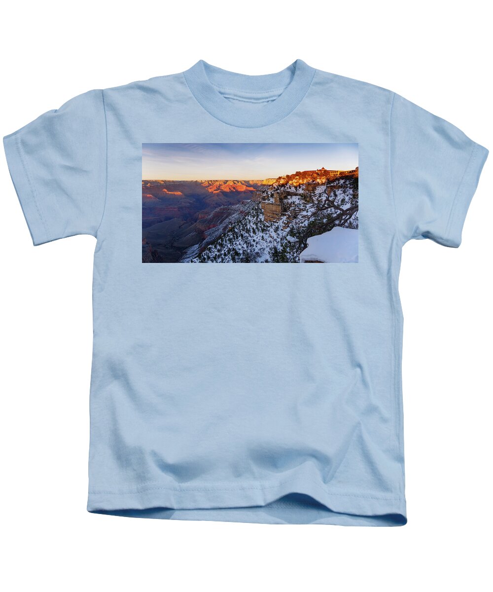 American Southwest Kids T-Shirt featuring the photograph El Tovar Panorama by Todd Bannor