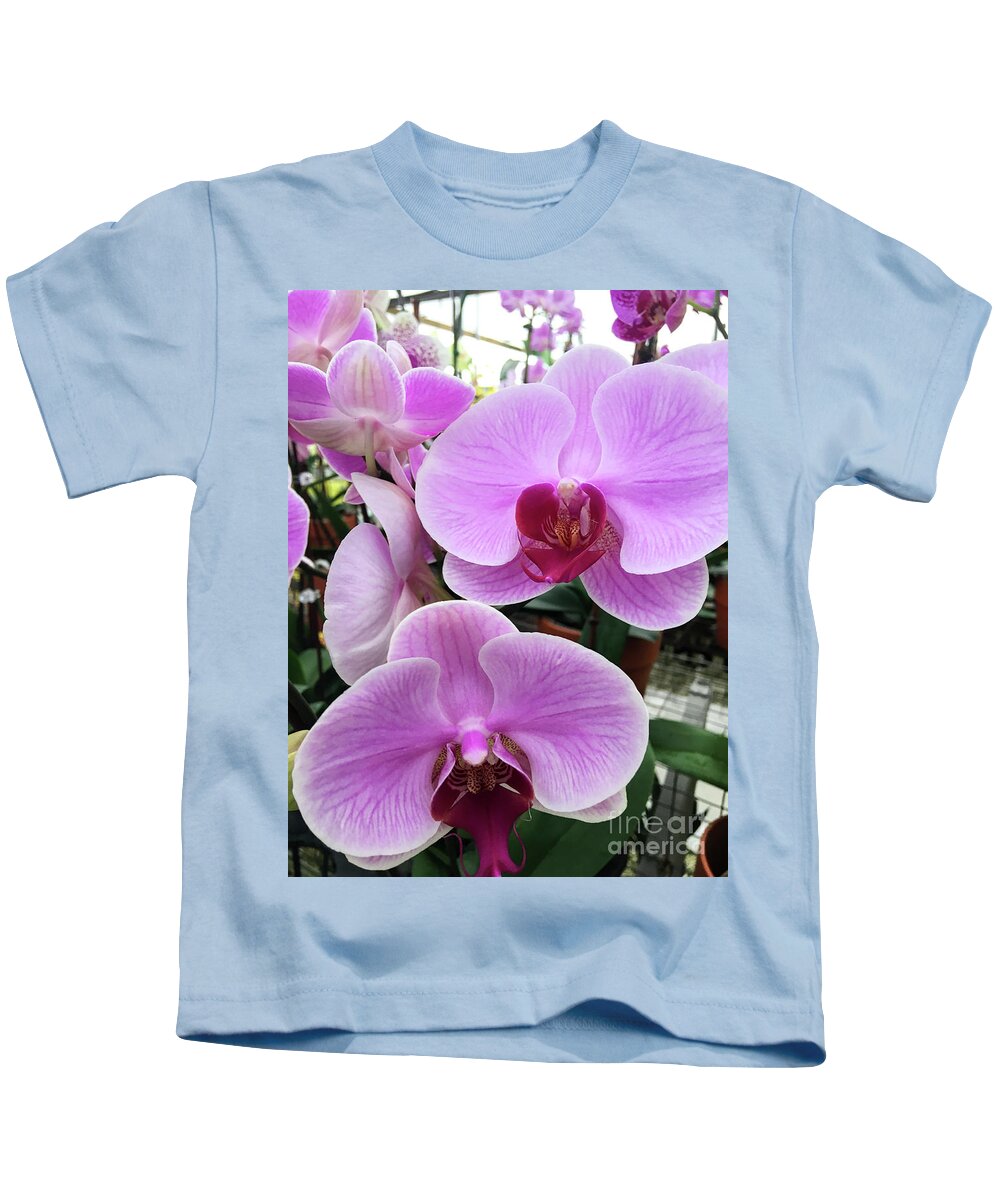 Orchid Flower Kids T-Shirt featuring the photograph Beautiful Exotic Orchid Artwork 08 by Carlos Diaz