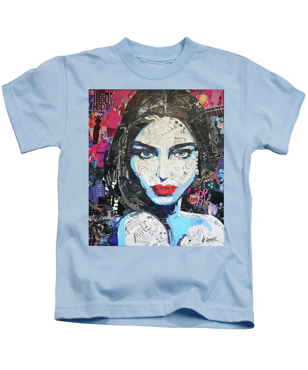 Soirée Kids T-Shirt featuring the mixed media I'm Here For the Soiree by James Hudek