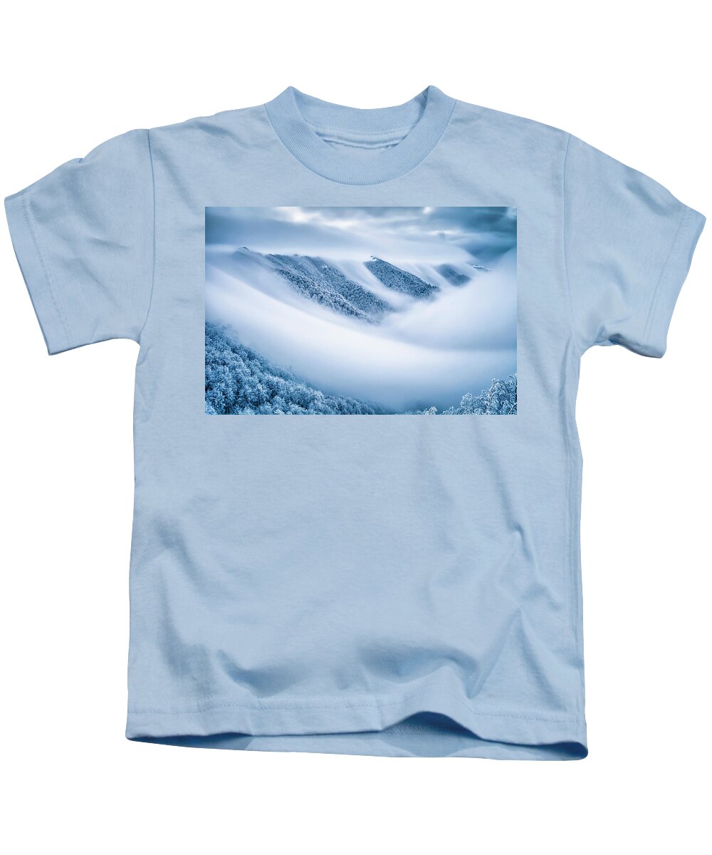 Balkan Mountains Kids T-Shirt featuring the photograph Kingdom Of the Mists by Evgeni Dinev