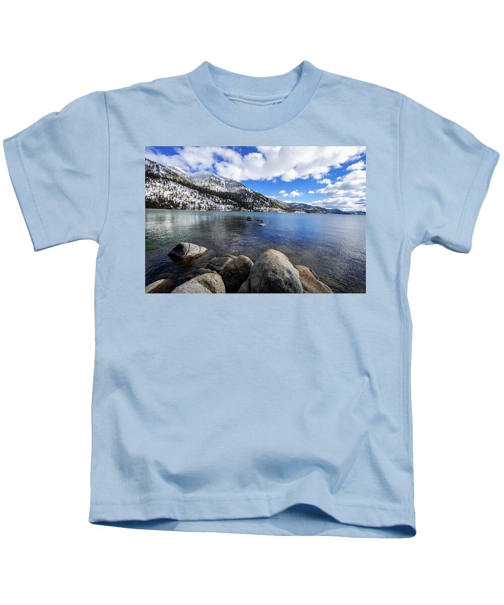Lake Tahoe Water Kids T-Shirt featuring the photograph Lake Tahoe 1 by Rocco Silvestri
