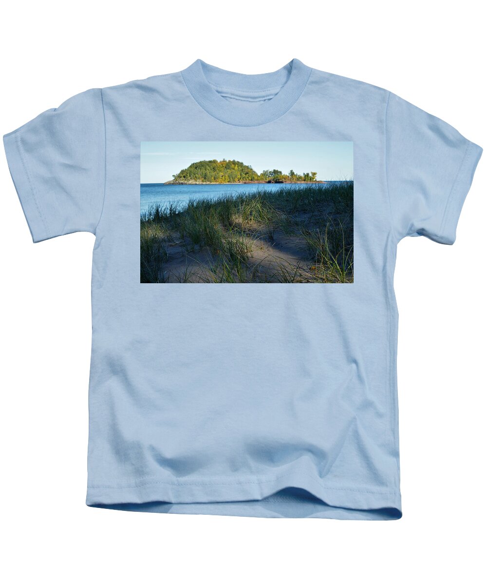 Presque Isla Island Kids T-Shirt featuring the photograph Little Presque Isle Island by Tom Kelly