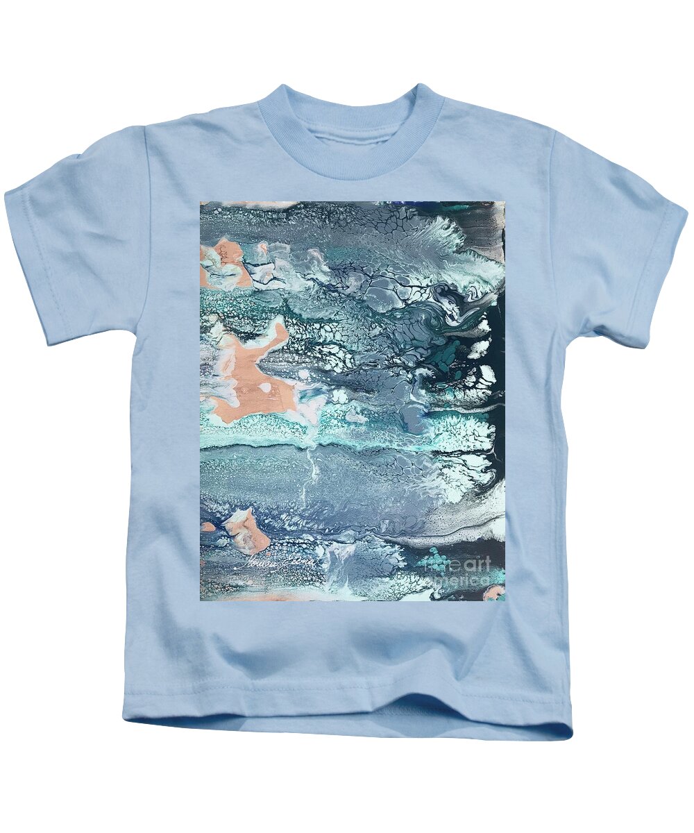 Magical Night Kids T-Shirt featuring the painting Magical night by Monica Elena