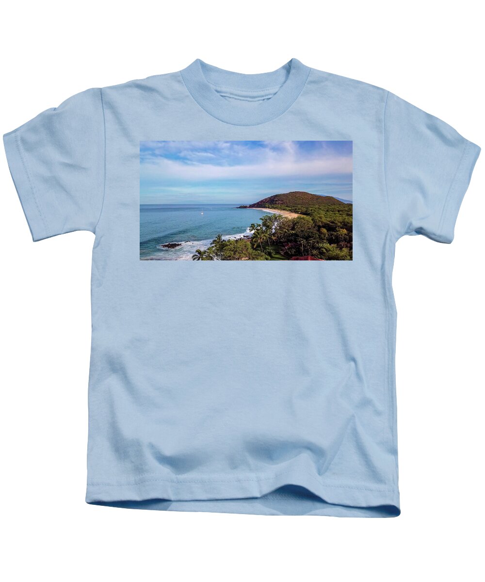 Makena State Kids T-Shirt featuring the photograph Makena state beach by Chris Spencer