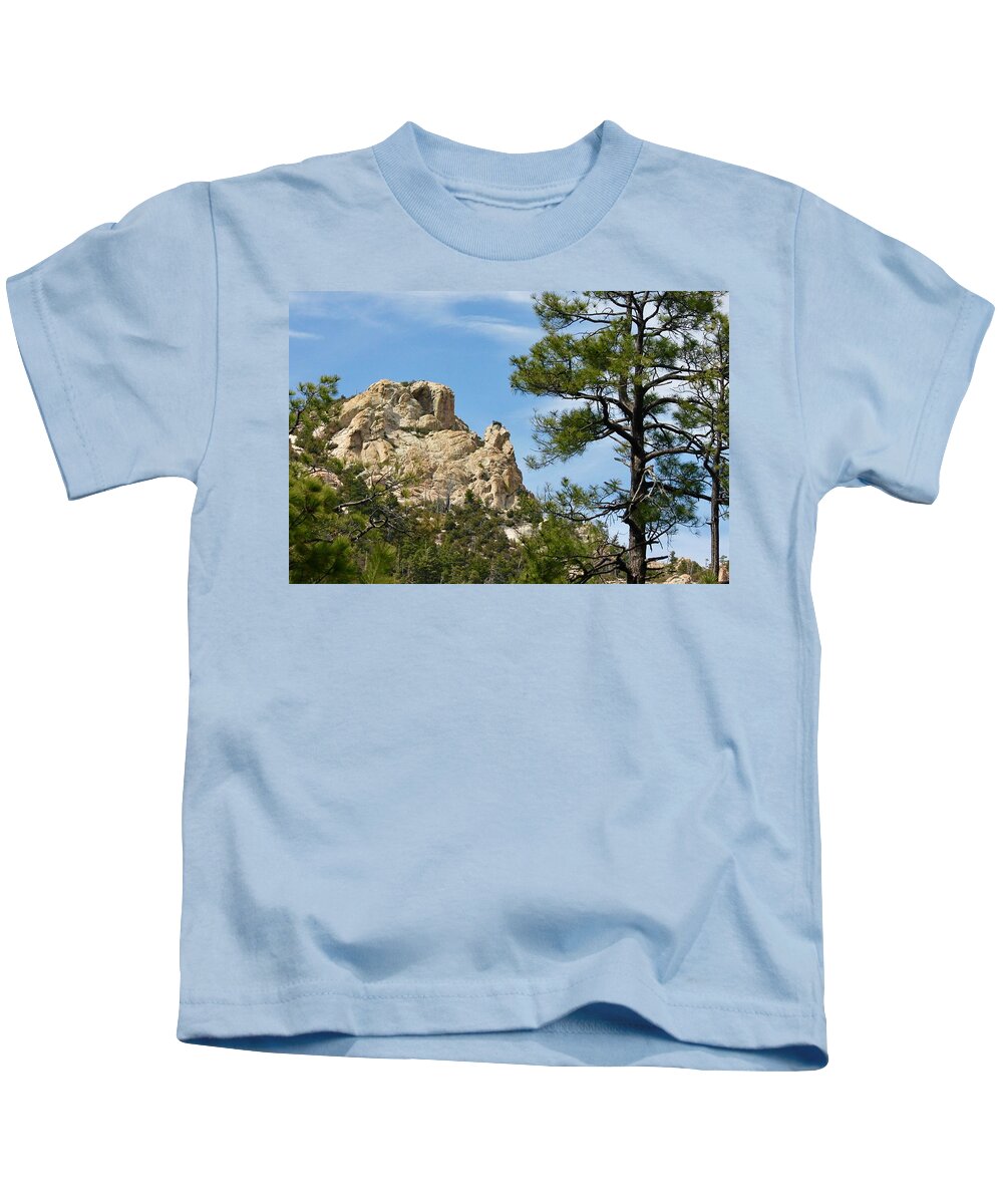 Mountain Kids T-Shirt featuring the photograph Rocky Peak by Sarah Lilja
