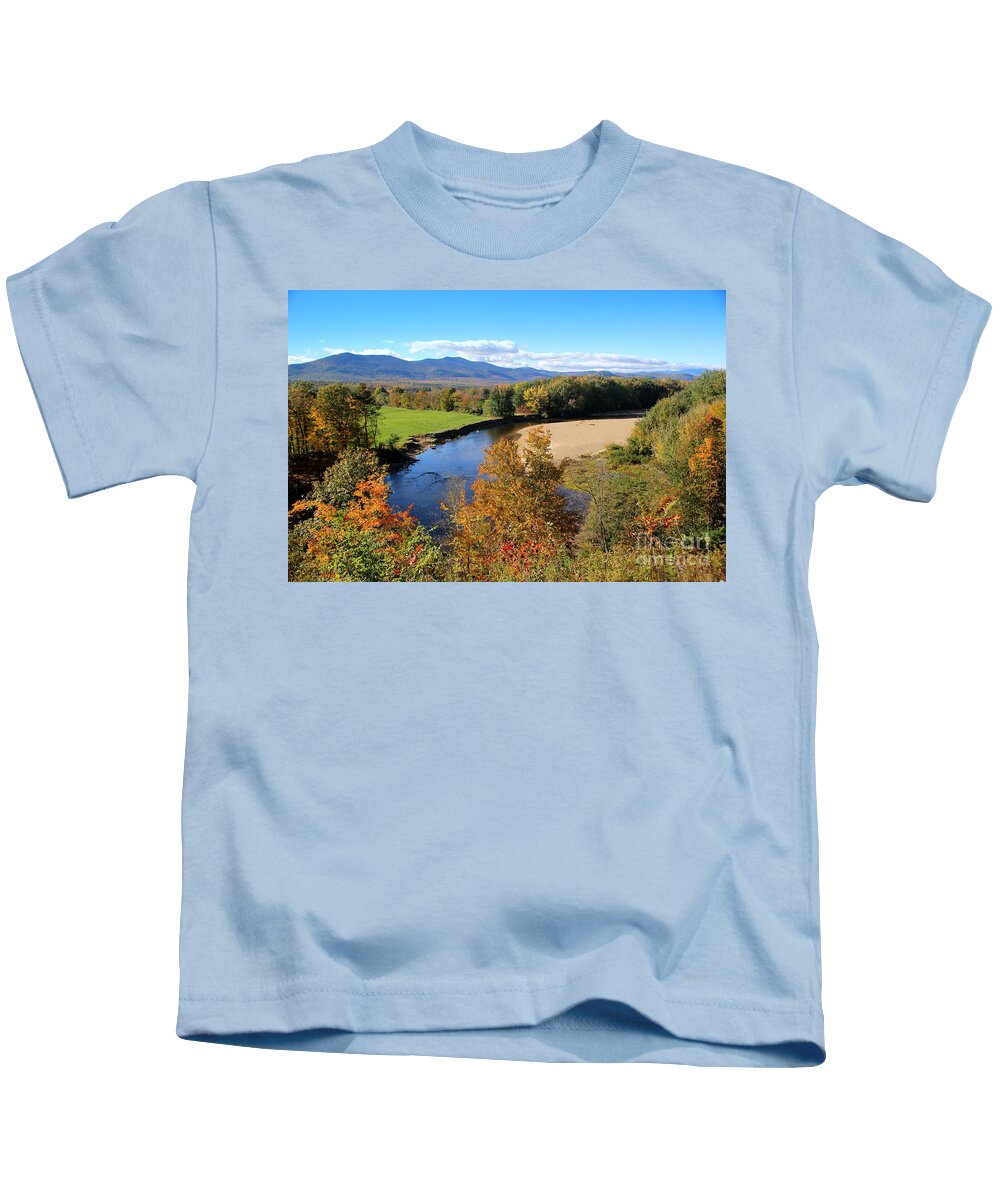 Saco River Kids T-Shirt featuring the photograph Saco Valley Overlook by Imagery-at- Work