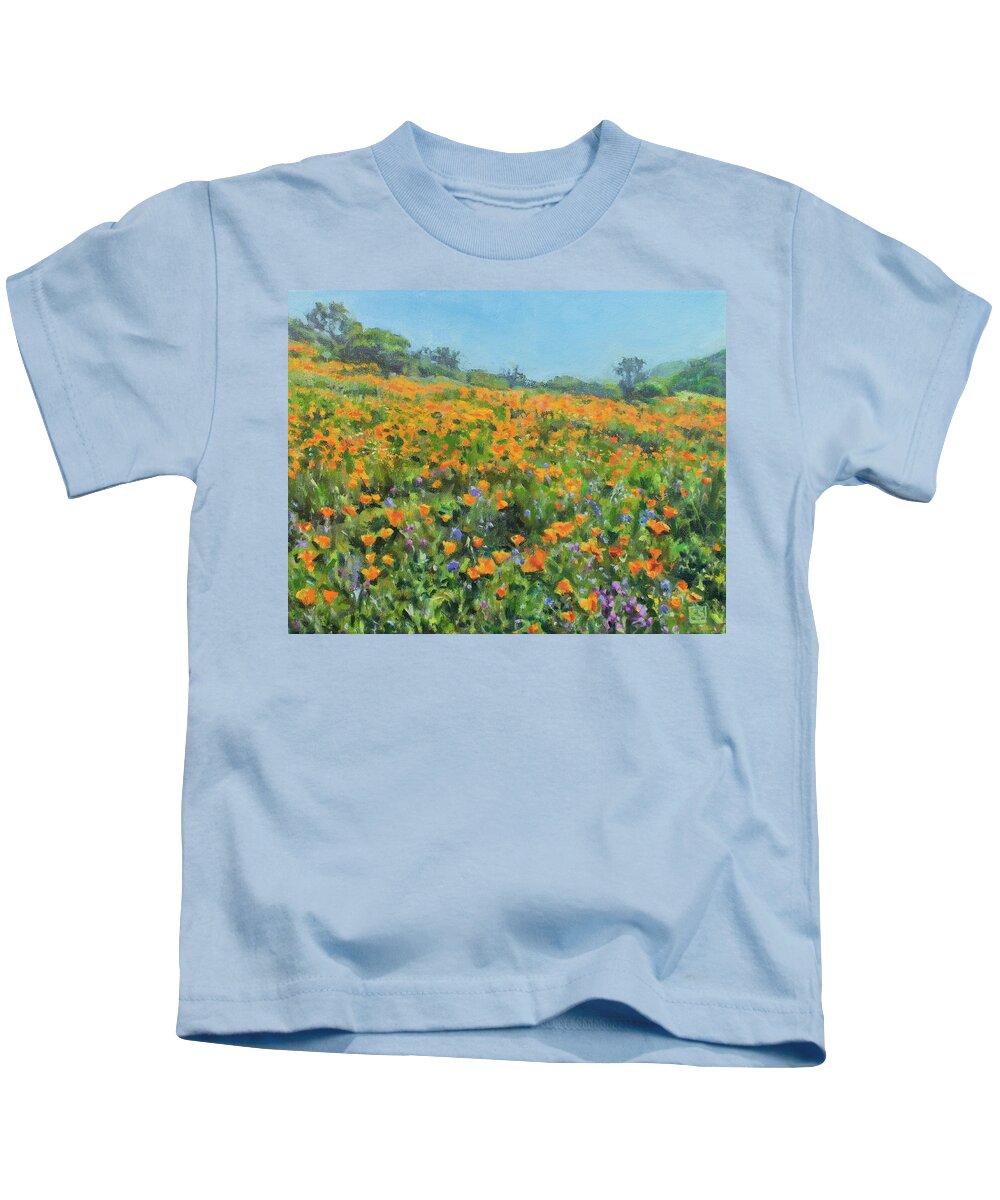 Diablo Kids T-Shirt featuring the painting Shell Ridge Spring No. 4 by Kerima Swain