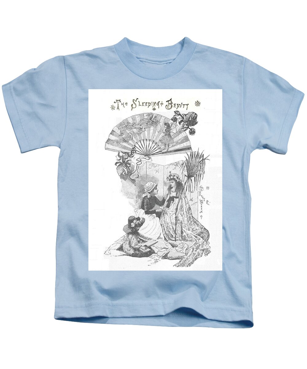 Children Kids T-Shirt featuring the drawing Sleeping Beauty Part One by Reynold Jay