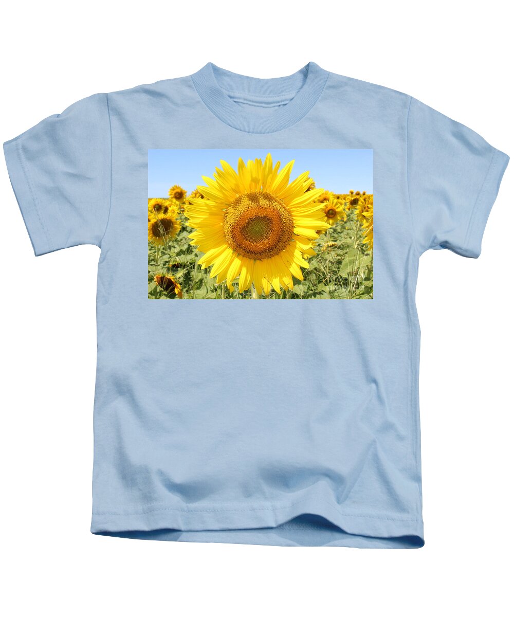 Sunflower Sunshine Ii Kids T-Shirt featuring the photograph Sunflower Sunshine II by Barbra Telfer