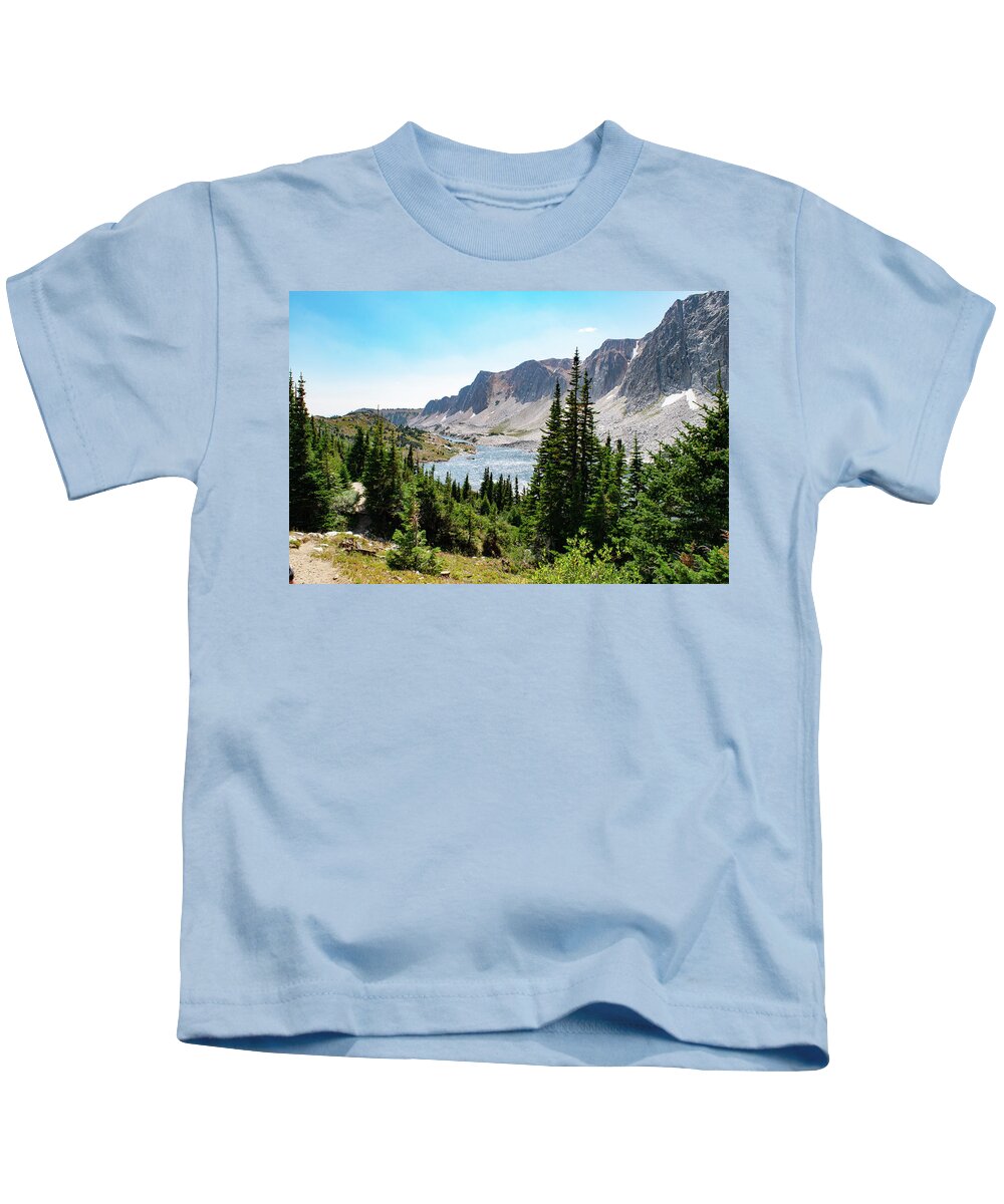 Mountain Kids T-Shirt featuring the photograph The Lakes of Medicine Bow Peak by Nicole Lloyd
