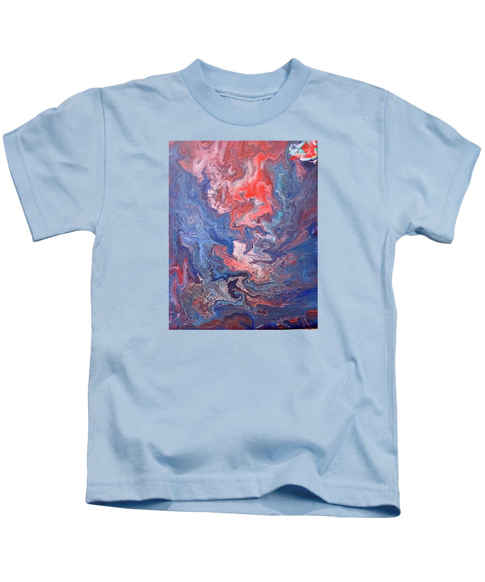 Acrylic Kids T-Shirt featuring the painting Volcano by Laura Jaffe