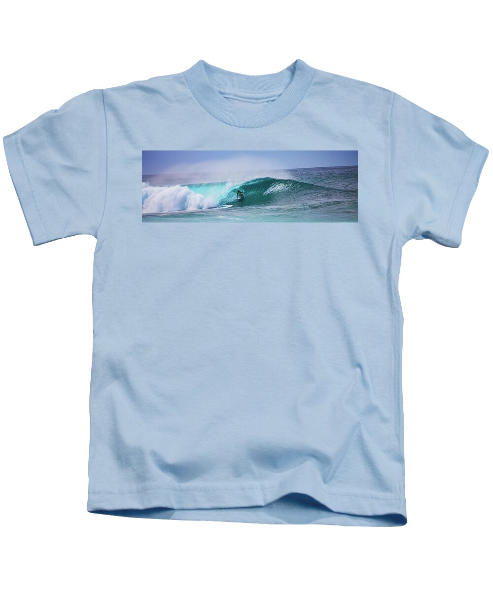 Hawaii Kids T-Shirt featuring the photograph Banzai Barrel #2 by Anthony Jones