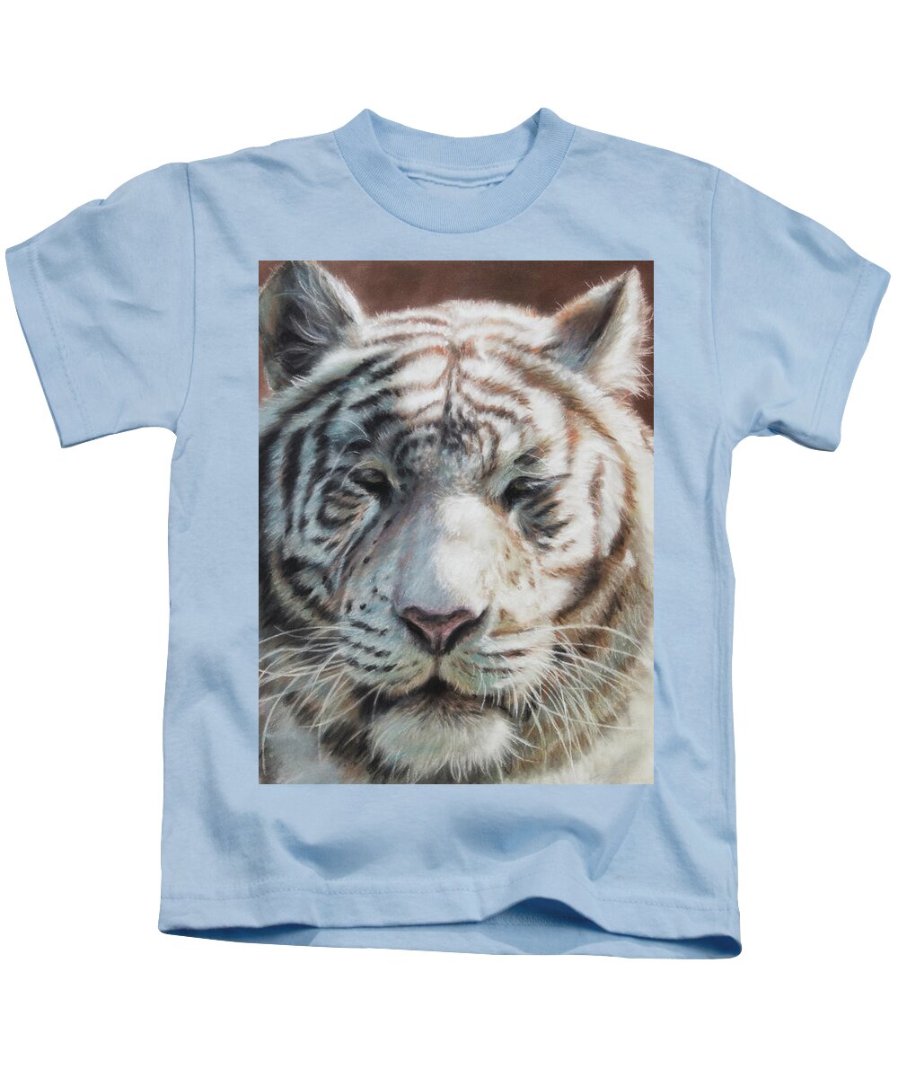 Tiger Kids T-Shirt featuring the pastel Wisdom by Kirsty Rebecca