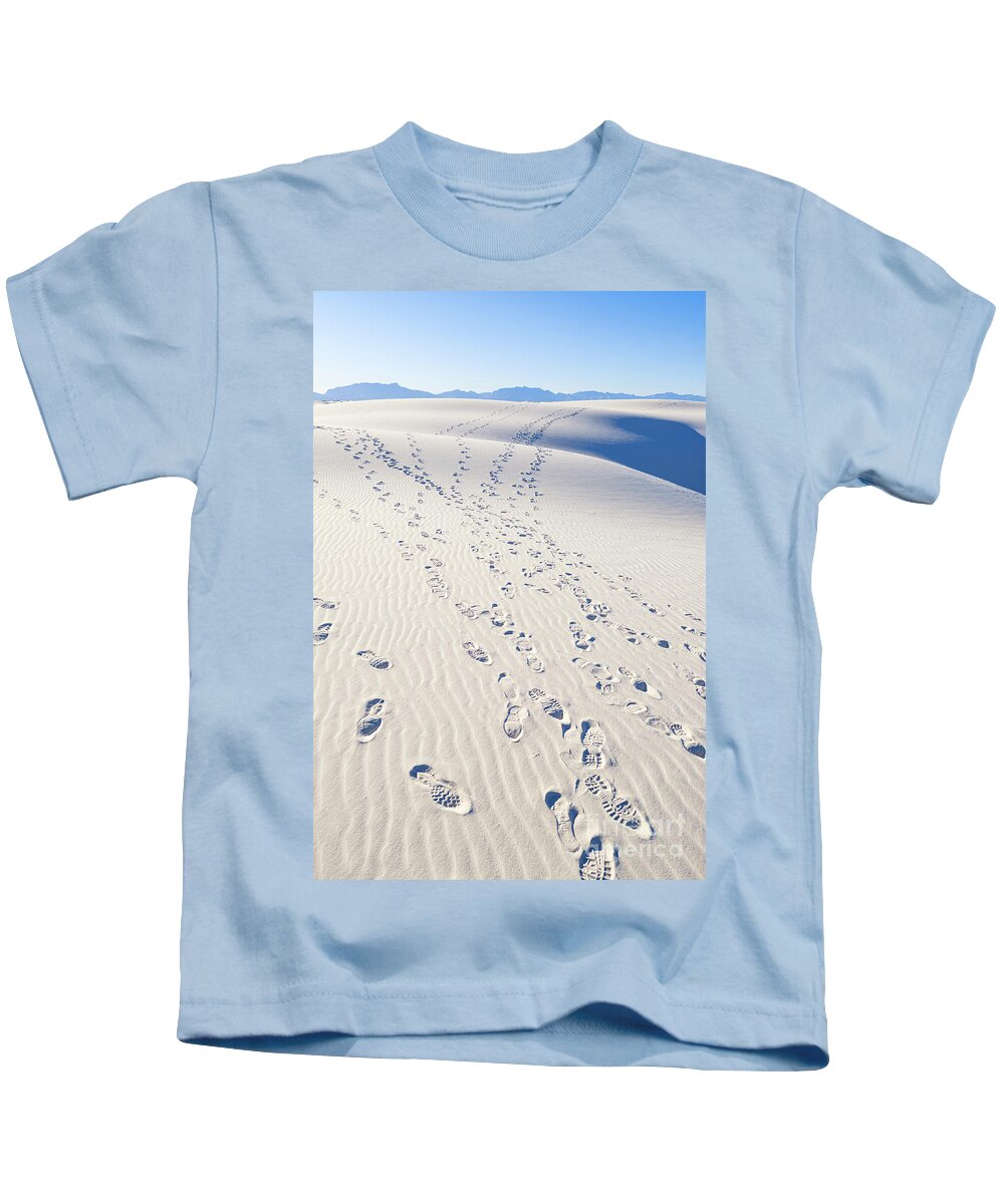 Chihuahuan Desert Kids T-Shirt featuring the photograph White Sands Gypsum Dunes #10 by Raul Rodriguez