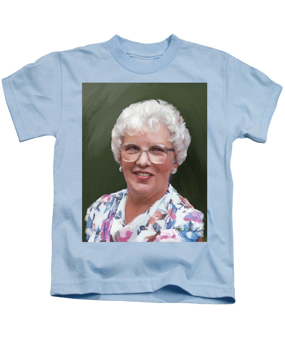  Kids T-Shirt featuring the painting Portrait #52 by Lee Percy