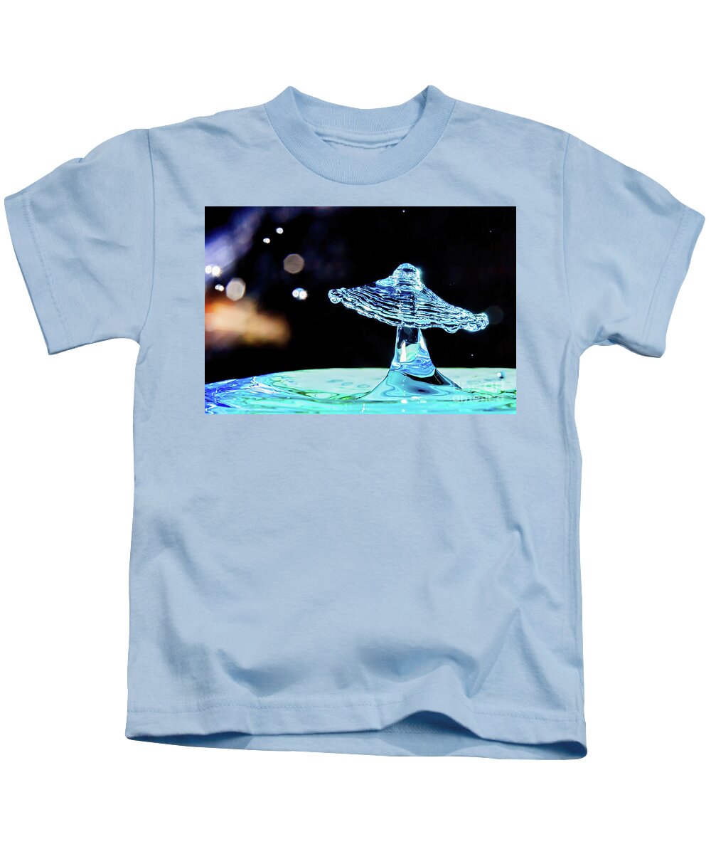 Water Droplet Kids T-Shirt featuring the photograph A Galaxy Far Away by Tom Watkins PVminer pixs