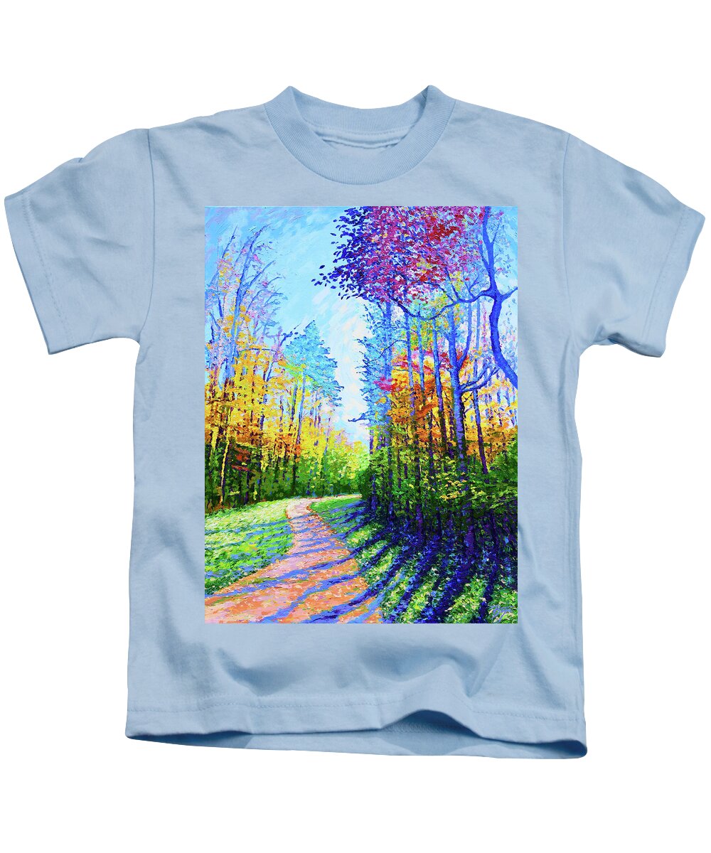 Impressionism Kids T-Shirt featuring the painting A Path Remembered by Darien Bogart