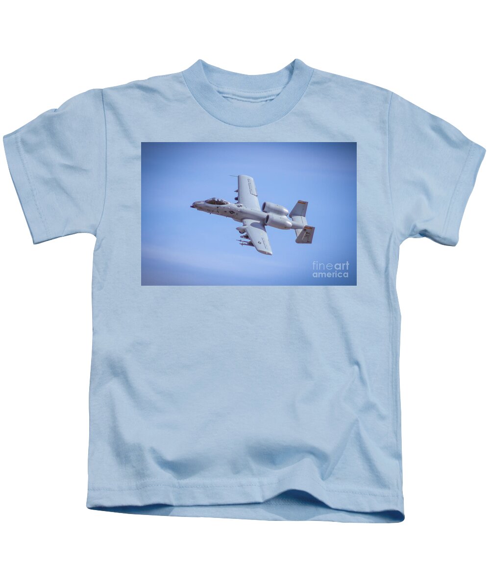Usaf Kids T-Shirt featuring the photograph A10 by Darrell Foster