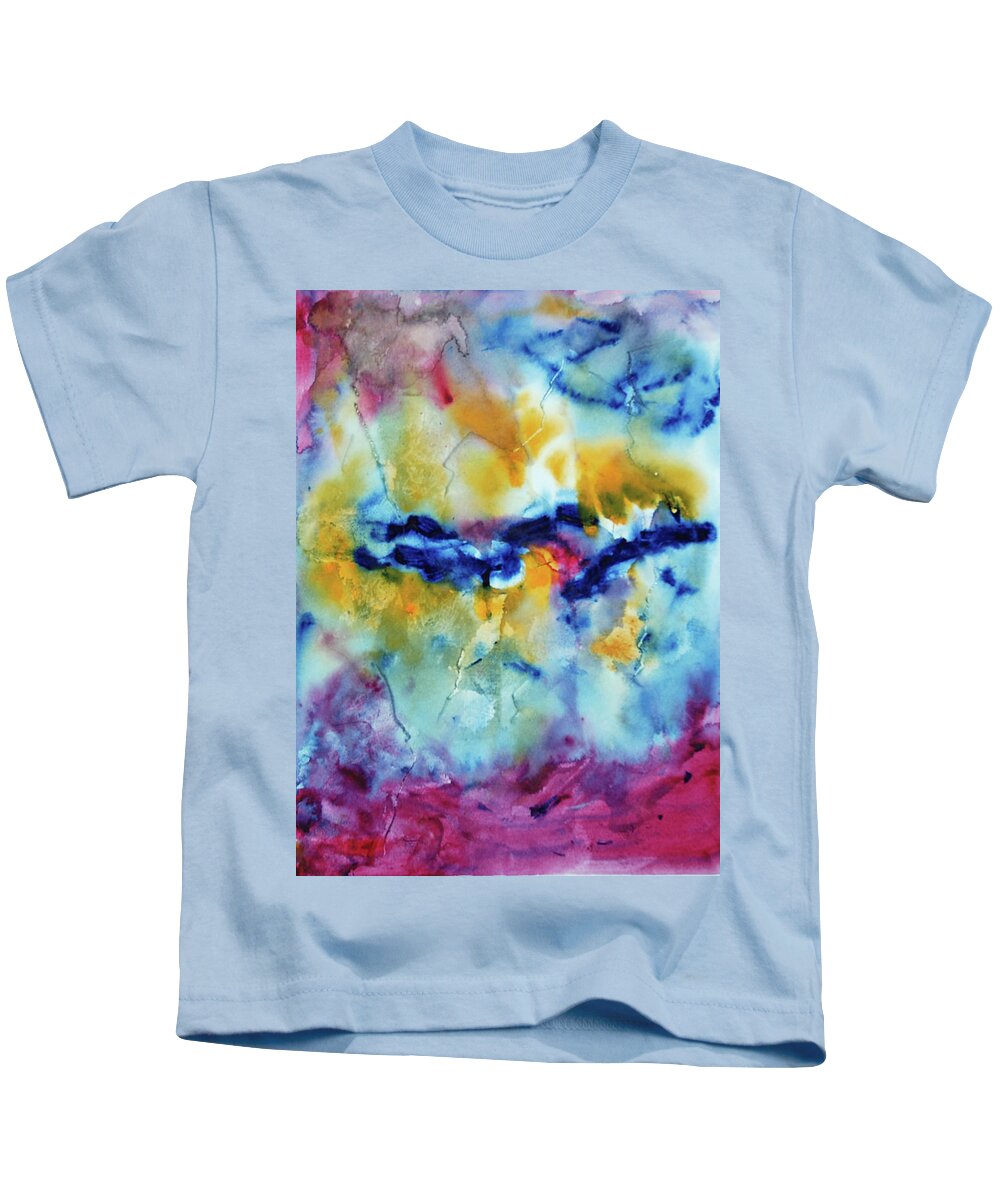 Abstract Kids T-Shirt featuring the painting After Silence by Dick Richards