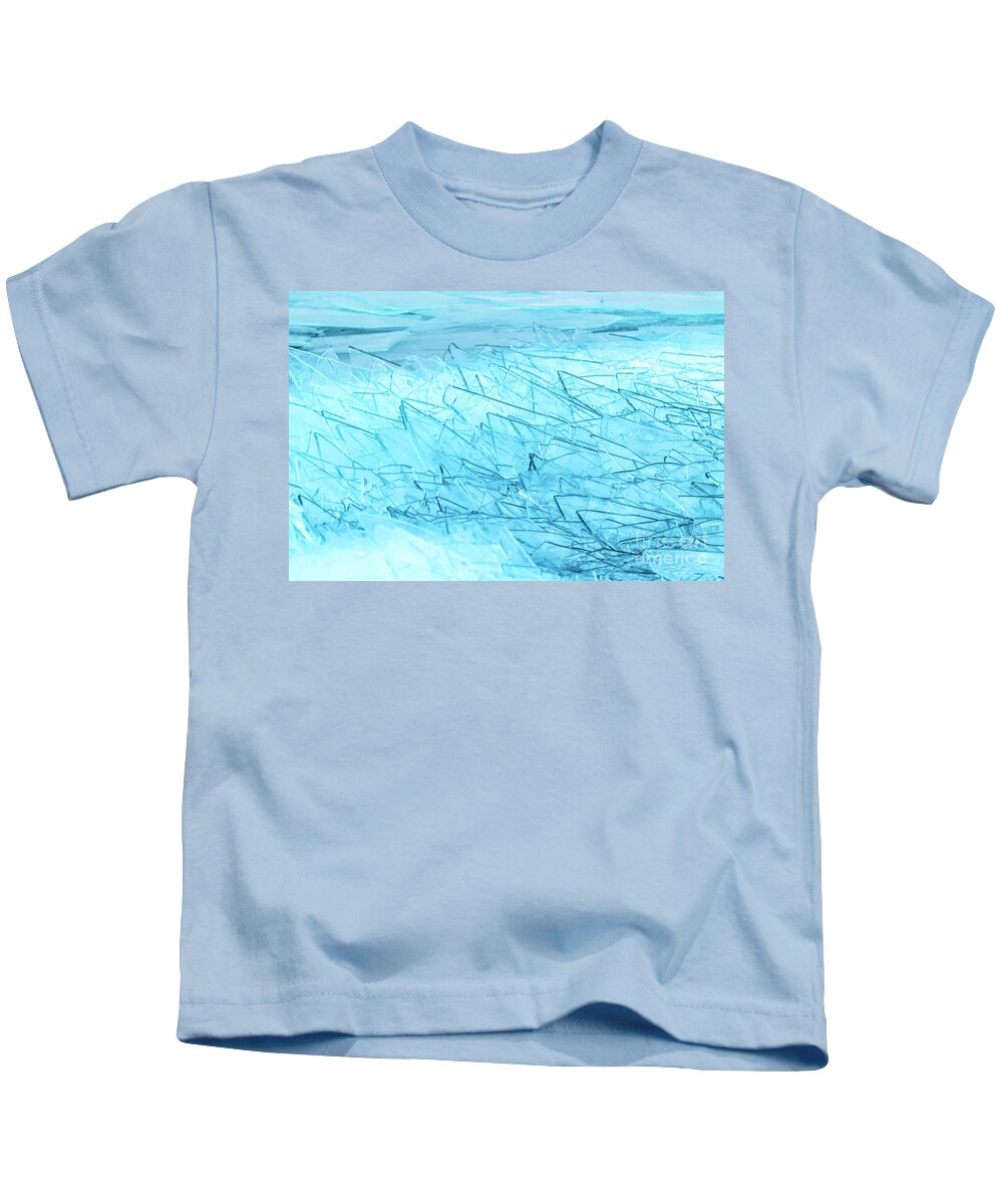 Ice Kids T-Shirt featuring the photograph Aqua Art by Nina Stavlund