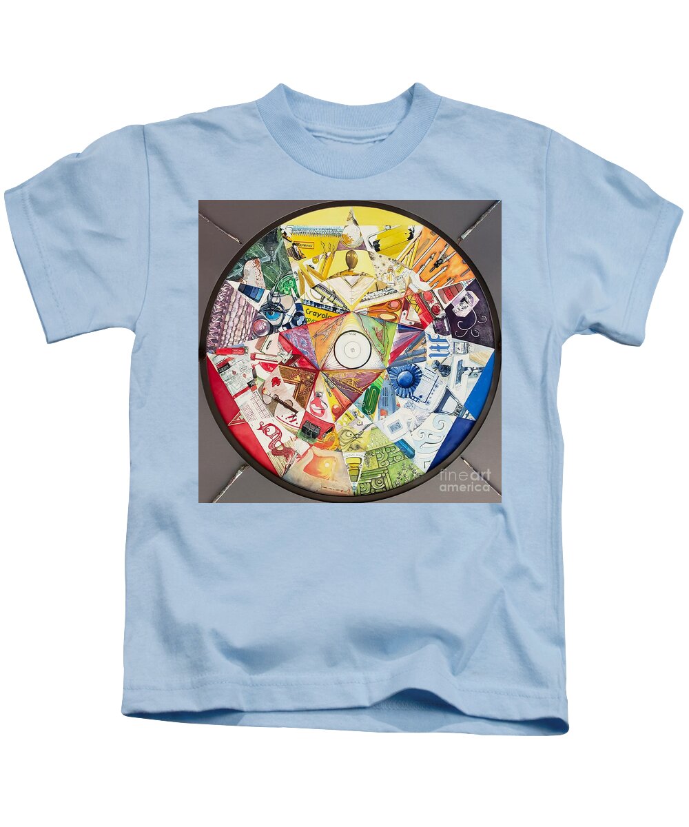 Color Kids T-Shirt featuring the painting Artist's Color Wheel by Merana Cadorette