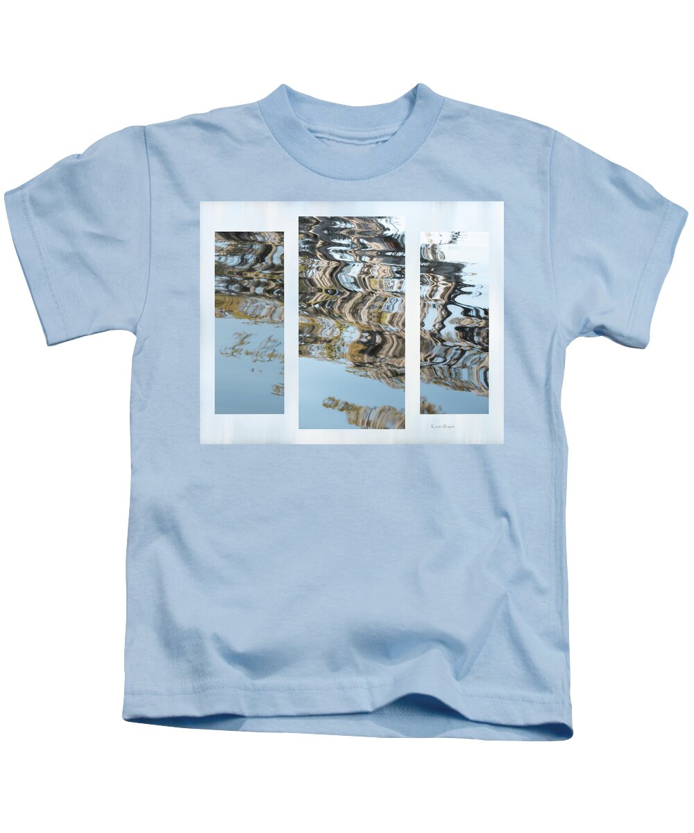 Taxodium Kids T-Shirt featuring the photograph Bald cypress reflections by Karen Rispin
