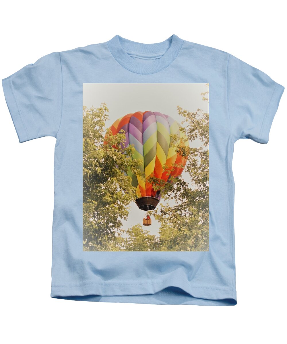 Hot Air Balloon Kids T-Shirt featuring the photograph Balloon Ride by Harvest Moon Photography By Cheryl Ellis