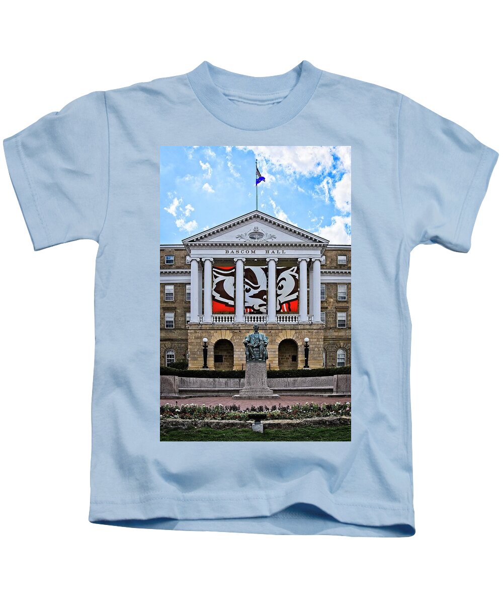 Madison Kids T-Shirt featuring the photograph Bascom Hall - Madison - Wisconsin by Steven Ralser