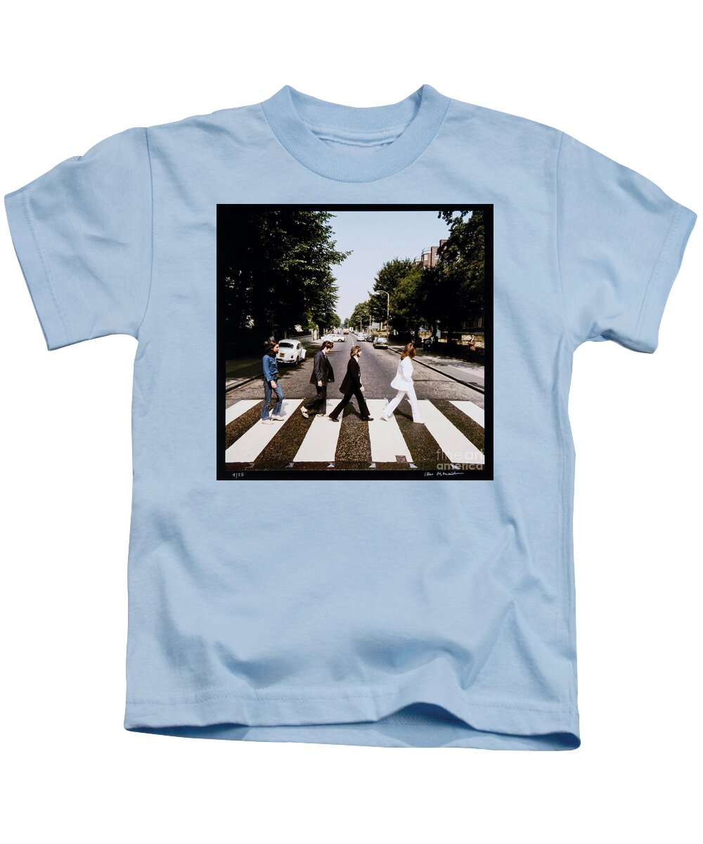 Beatles Kids T-Shirt featuring the photograph Beatles Album Cover by Action