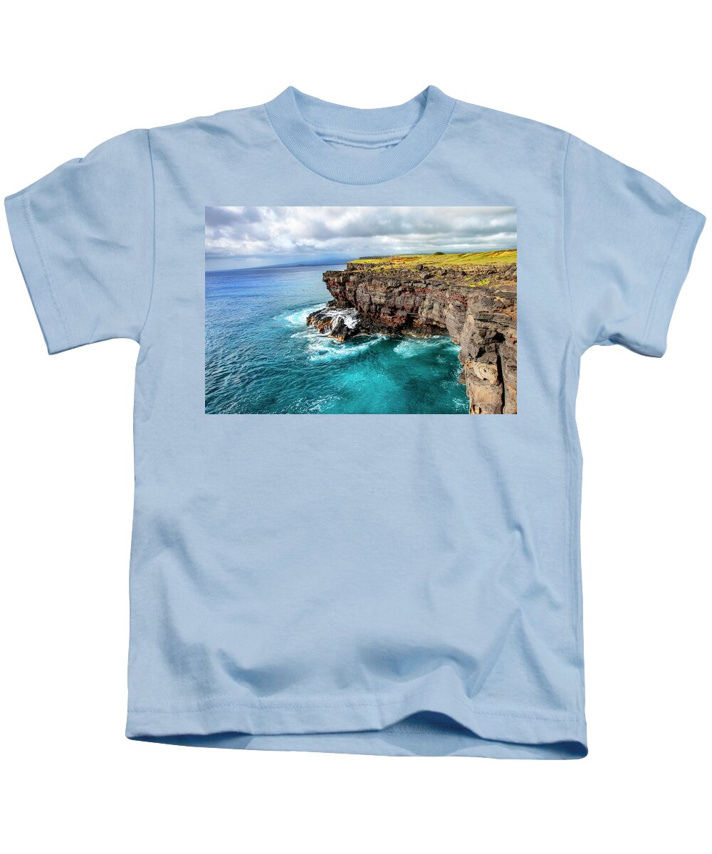 Big Island Kids T-Shirt featuring the photograph Big Island Colorful Coast by Anthony Jones