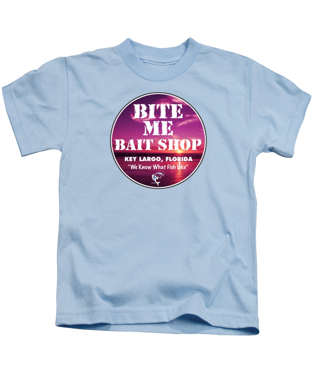 BIte Me Bait Shop Kids T-Shirt by David Baker Jacobs - Fine Art