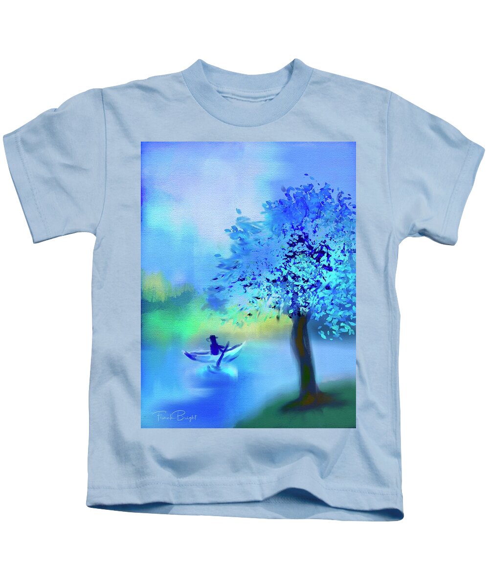 Ipad Painting Kids T-Shirt featuring the digital art Boaters Dream by Frank Bright