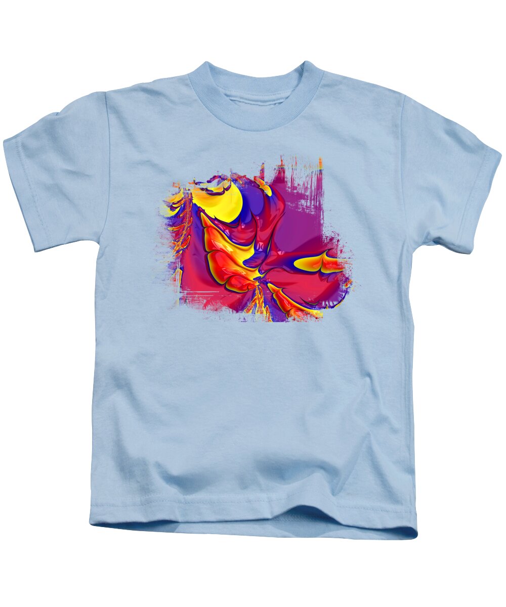 Fractals Kids T-Shirt featuring the digital art Bold Fractal Puzzle by Elisabeth Lucas