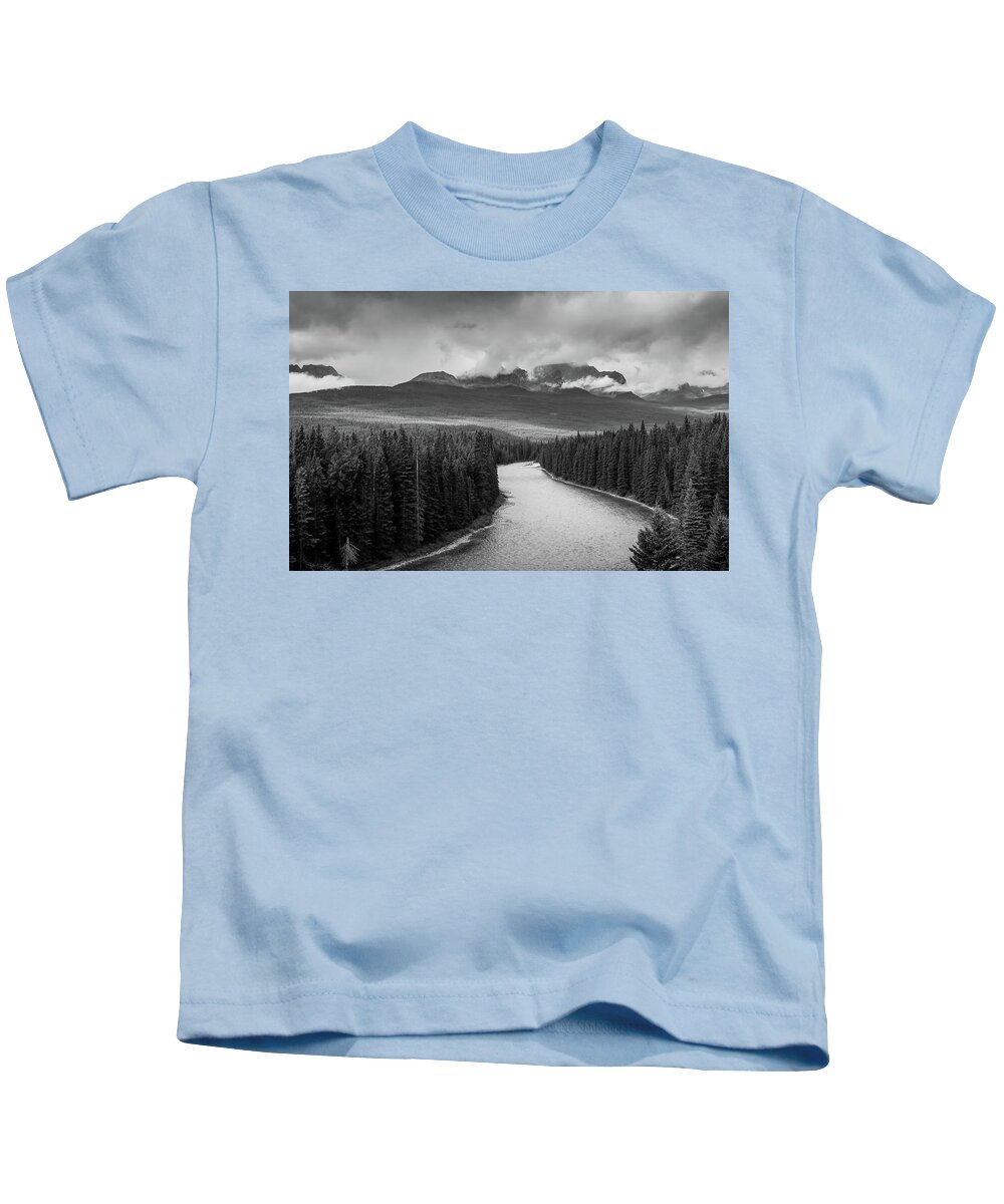 Bow River Canada Kids T-Shirt featuring the photograph Bow River Canada by Dan Sproul