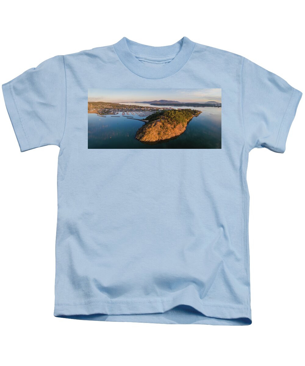 Anacortes Kids T-Shirt featuring the photograph Cap Sante Sunrise by Michael Rauwolf