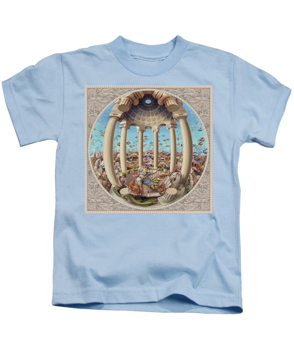 Caribbean Kids T-Shirt featuring the painting Caribbean Fantasy by Kurt Wenner