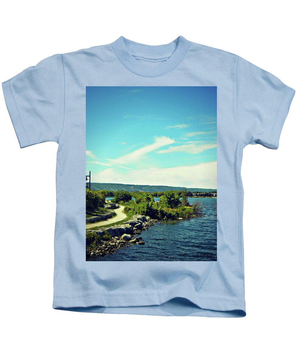 Collingwood Point Kids T-Shirt featuring the photograph Collingwood Point by Cyryn Fyrcyd