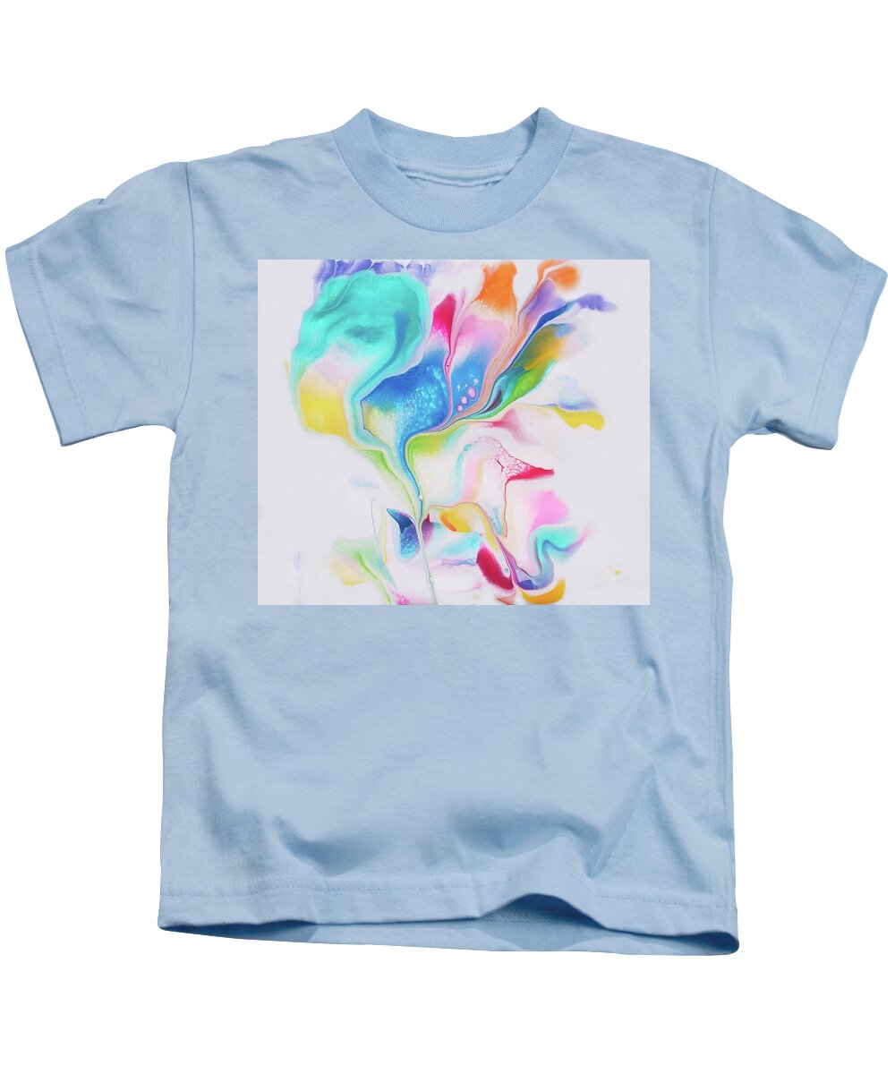 Colorful Kids T-Shirt featuring the painting Daisy by Deborah Erlandson
