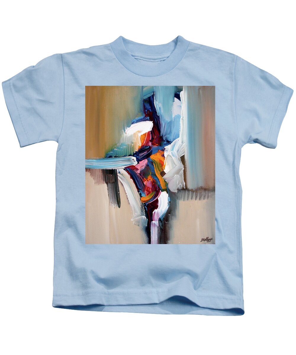Abstract Kids T-Shirt featuring the painting Divide By Zero by Jim Stallings