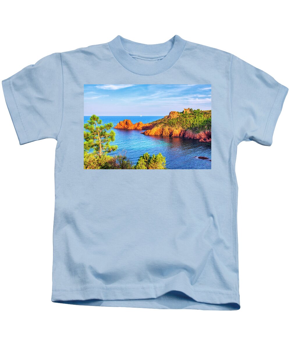 Côte D'azur Kids T-Shirt featuring the photograph French Riviera 2 by Tatiana Travelways