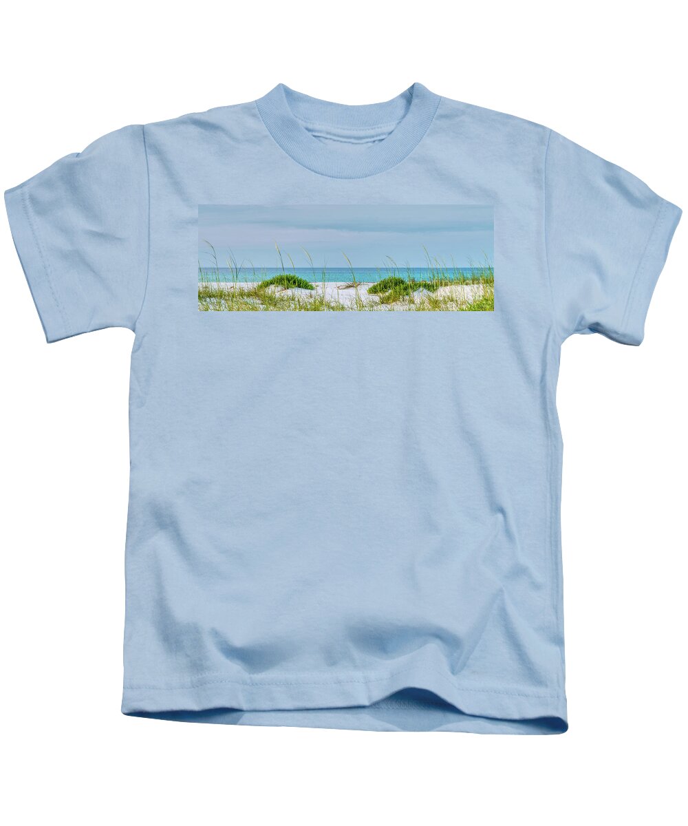 Gulf Island National Seashore Park Kids T-Shirt featuring the photograph Gulf Island National Seashore Panorama by Jennifer White