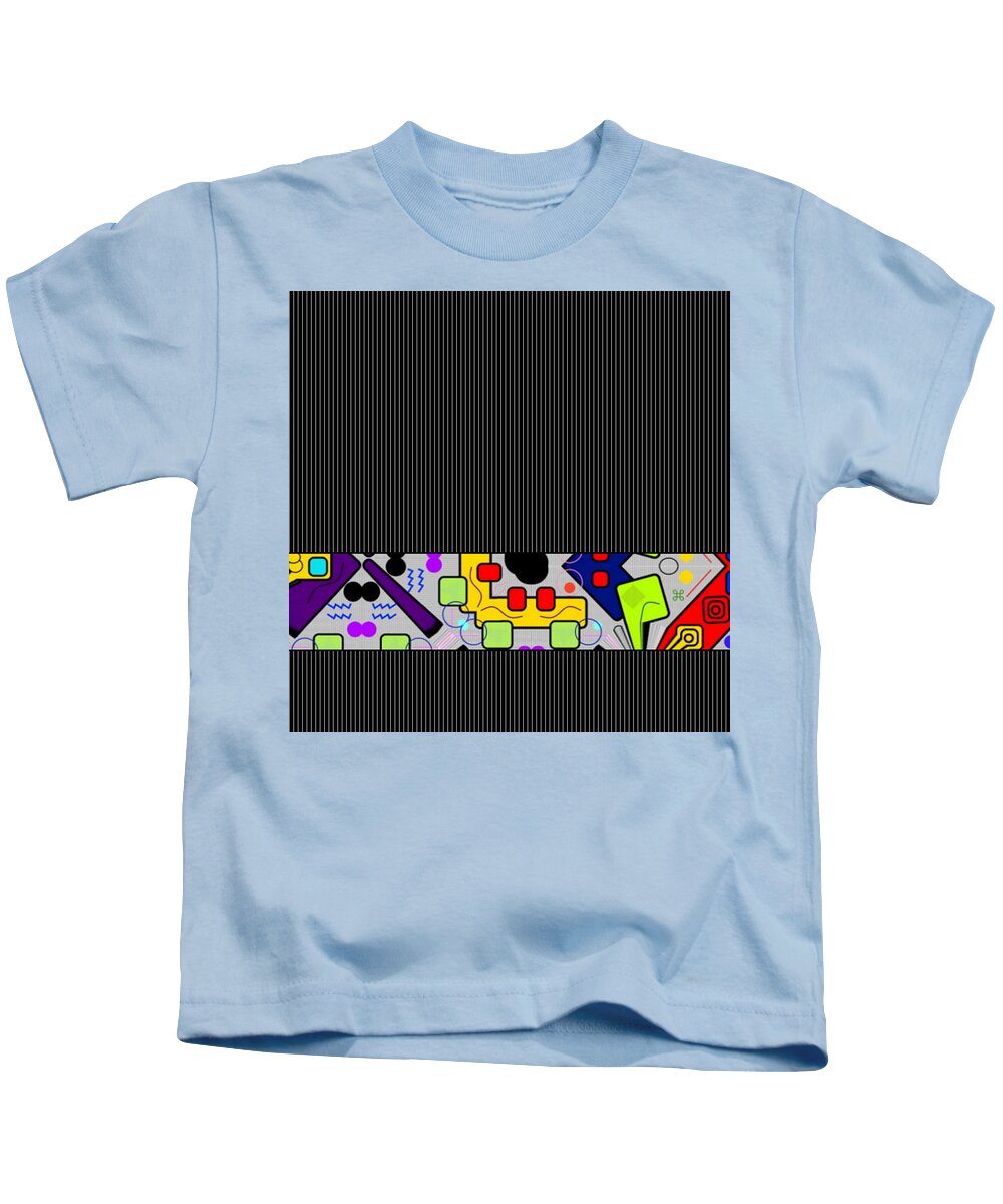 Black Kids T-Shirt featuring the digital art Her Game Room by Designs By L