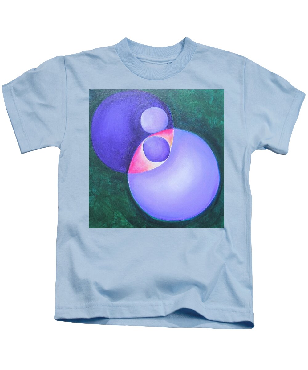 Circles Kids T-Shirt featuring the painting Hugging... when we grieve by Jennifer Hannigan-Green