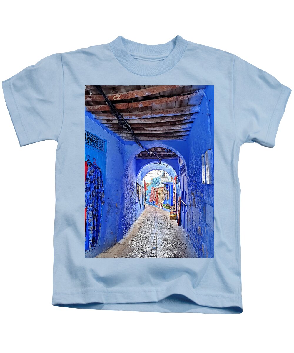 Blue Kids T-Shirt featuring the photograph Into the Light by Andrea Whitaker