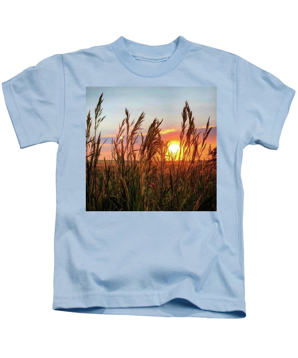 Iphonography Kids T-Shirt featuring the photograph Iphonography Sunset 5 by Julie Powell