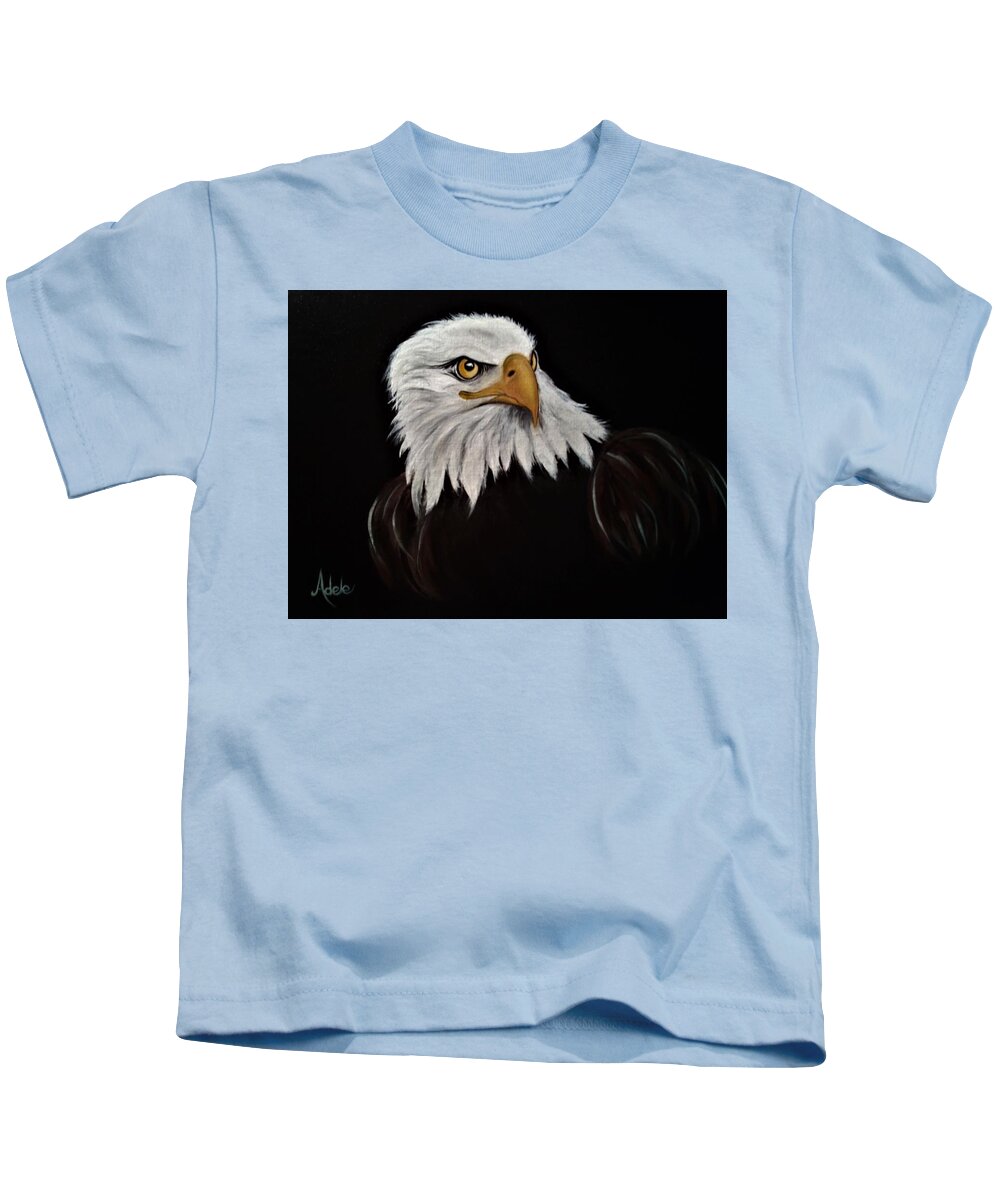 Eagle Kids T-Shirt featuring the painting Jill Biden First Lady by Adele Moscaritolo