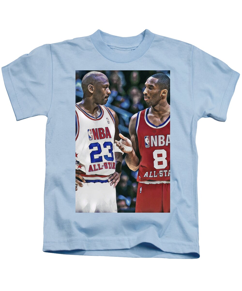 Altid kærlighed kapre Kobe Bryant Michael Jordan Kids T-Shirt by Joe Hamilton - Fine Art America